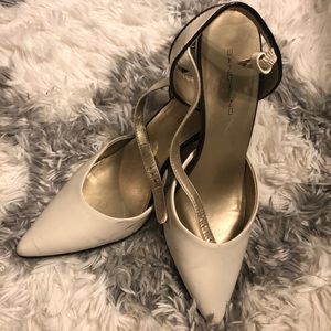 White Pointed Toe Heels